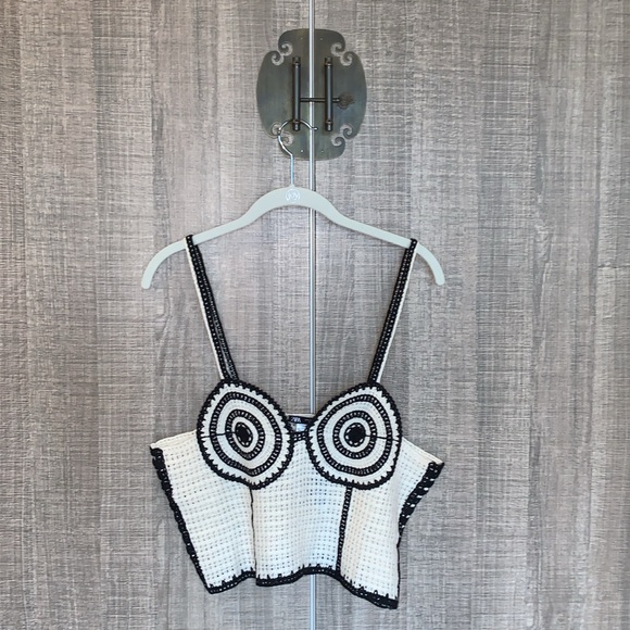 Zara Tops - Zara Crochet Knitted Tank Top